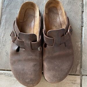 Women Birkenstock Brown Leather boston size 38
